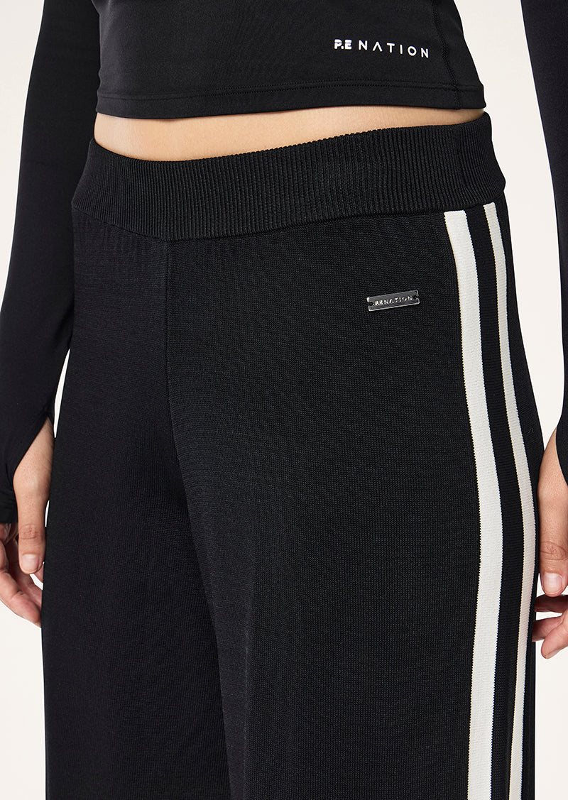 Retreat knit pant, black/whisper white