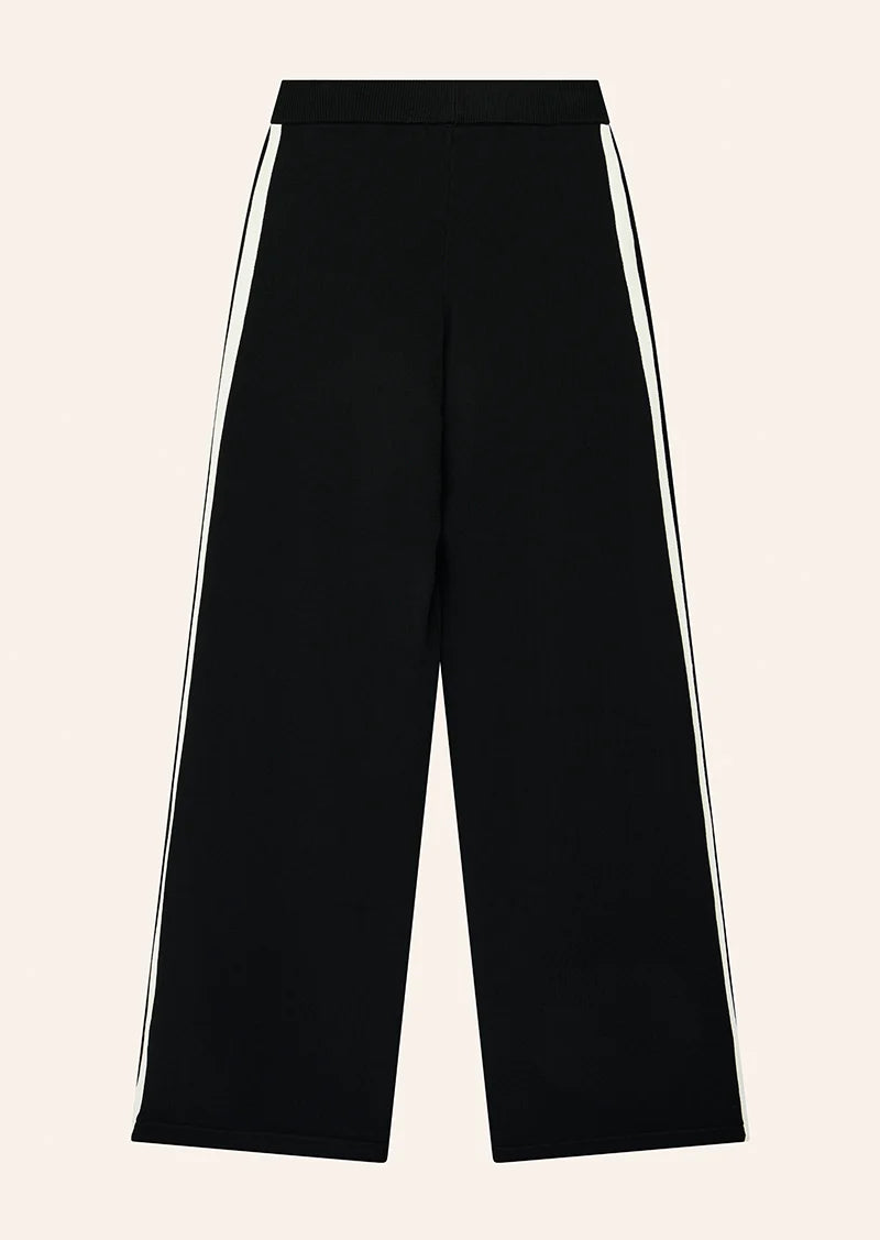 Retreat knit pant, black/whisper white