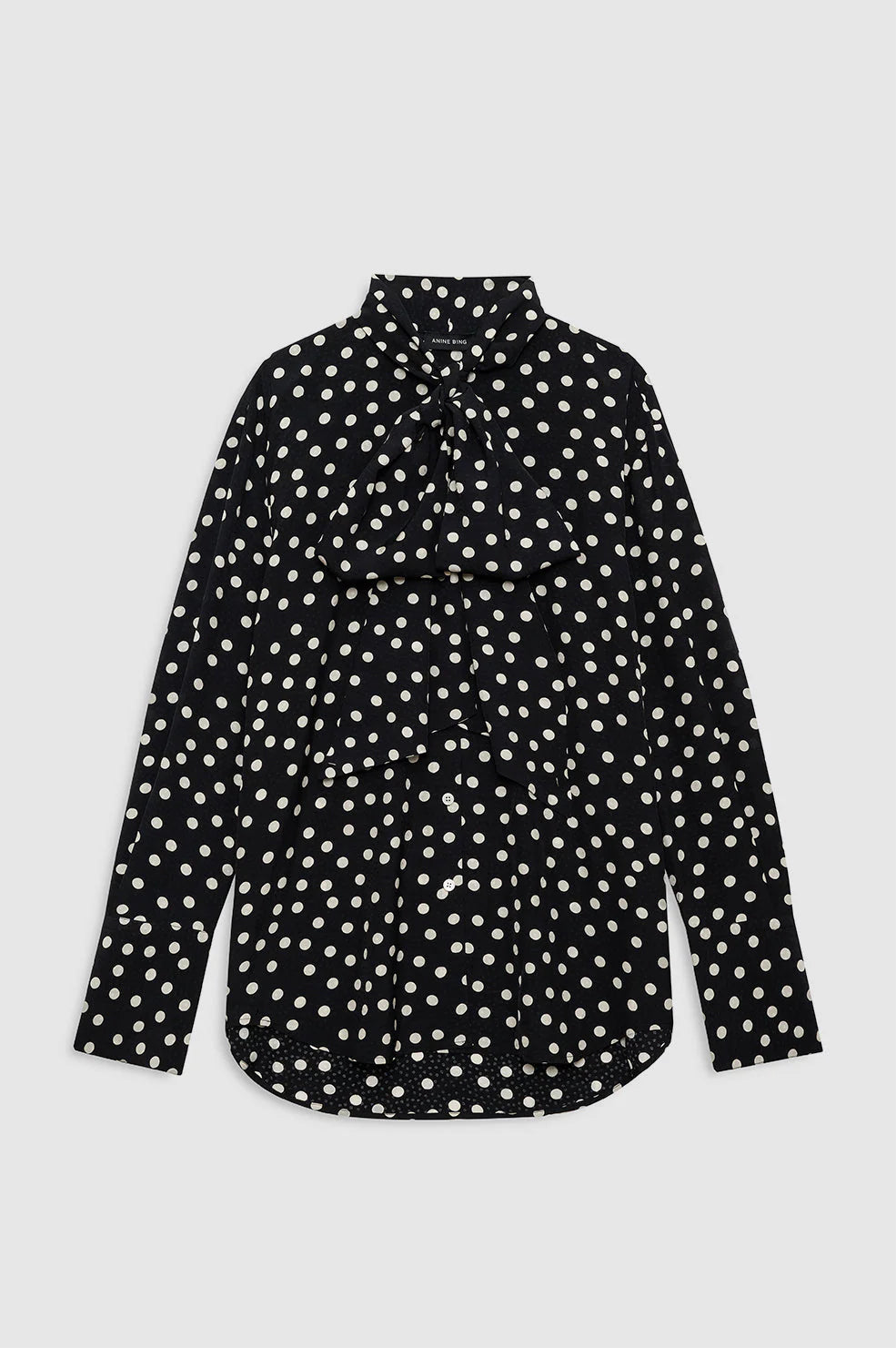 Ruby shirt, Black & white double dot jacquard