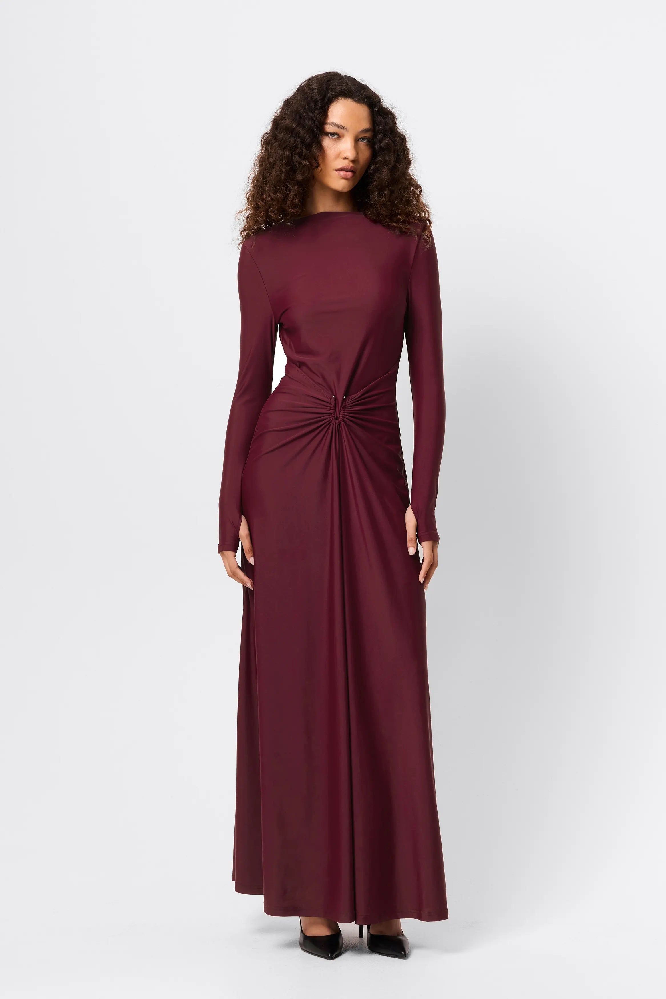 Regal maxi dress, bordeaux