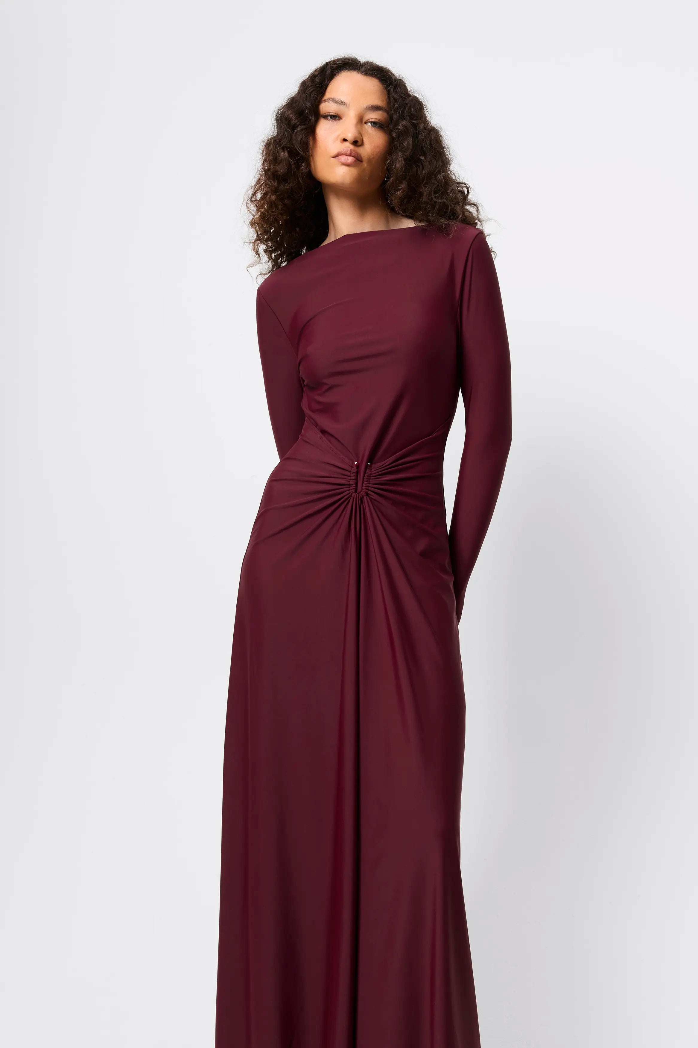 Regal maxi dress, bordeaux