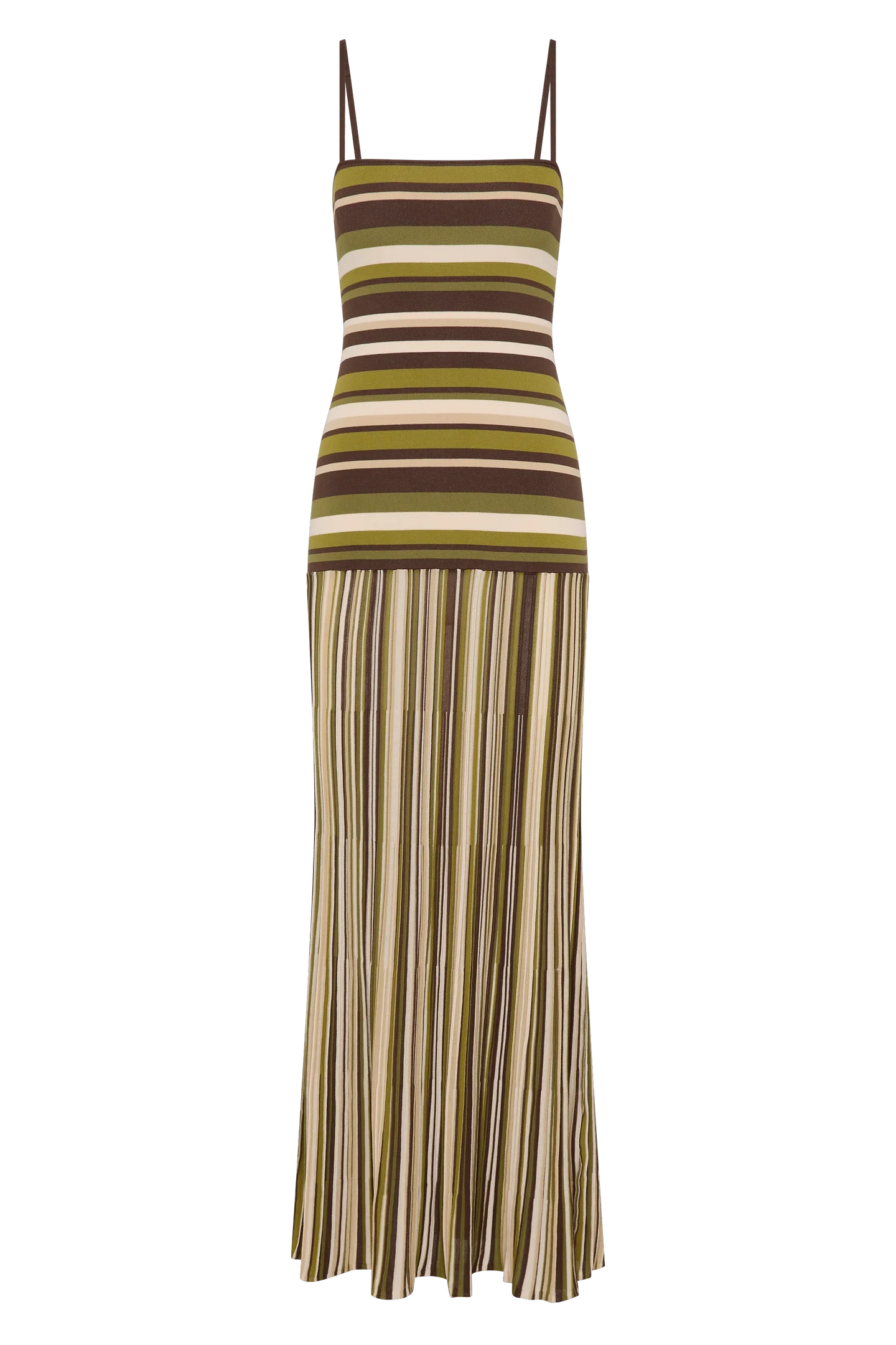 Essenia Knit Dress, Espresso Pine Stripe
