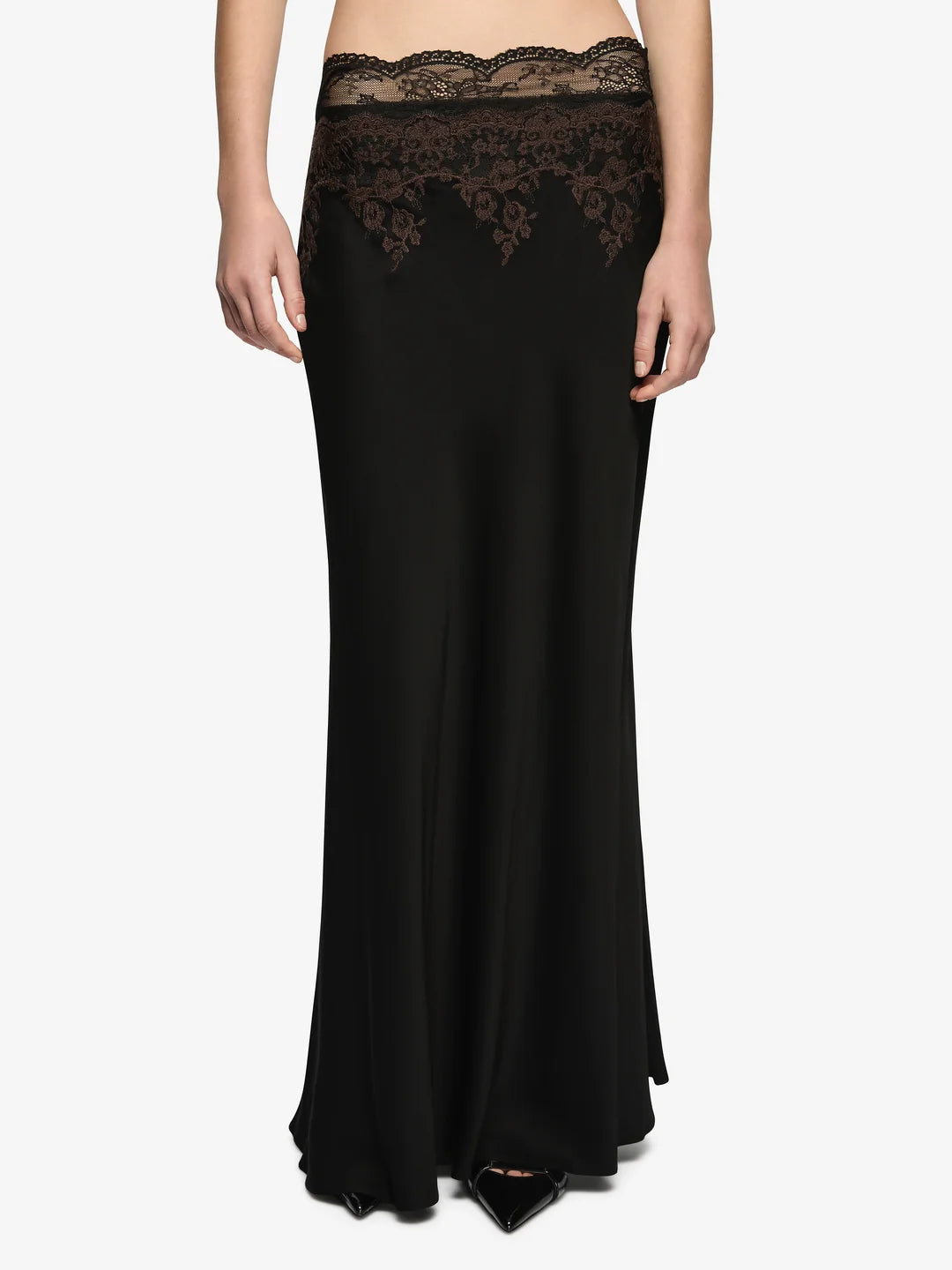 Orsina maxi skirt, black/bitter choc