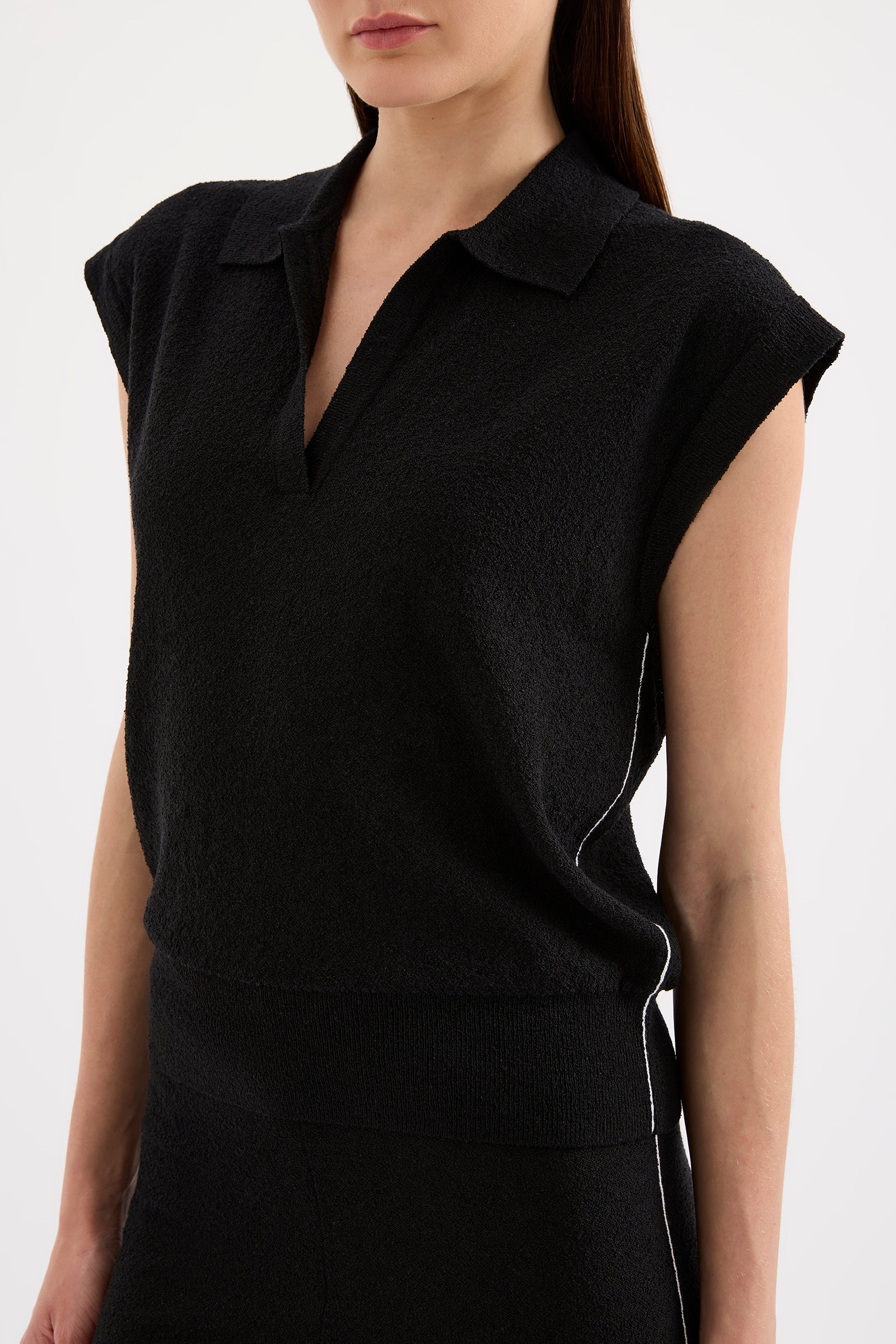 Jett knit top, black