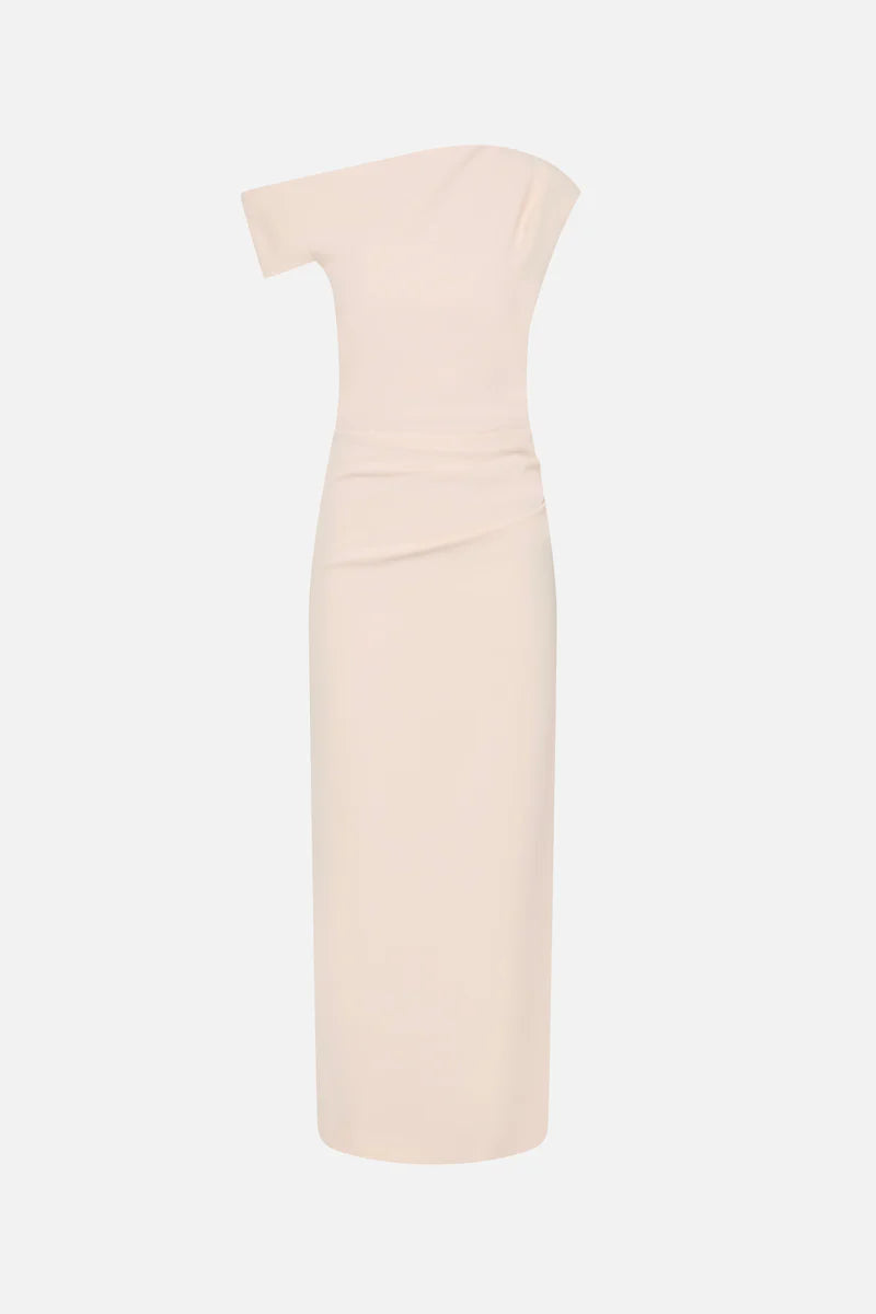 The blair crepe midi dress, soft pink