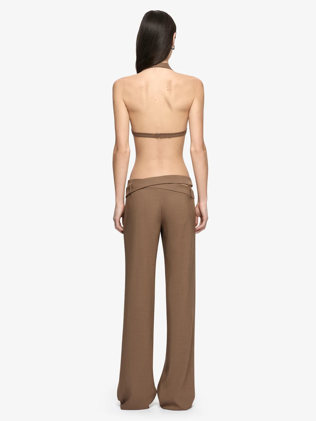 Mika drape top, taupe