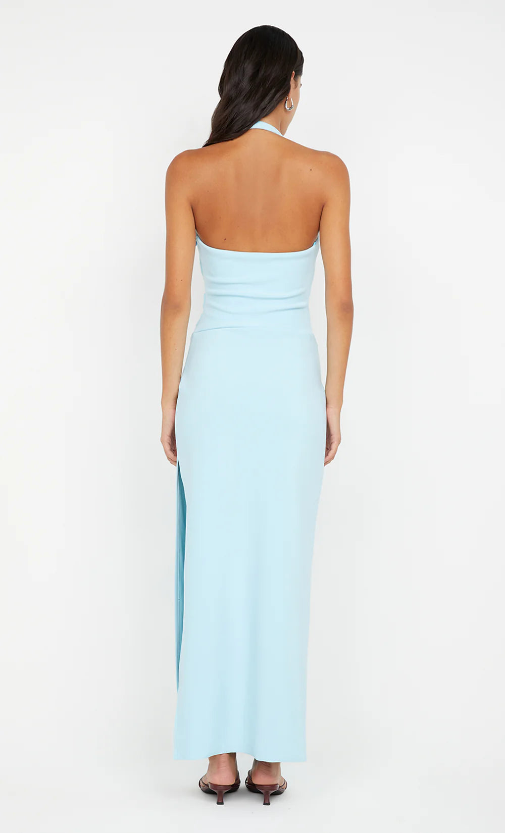 Ariven halter maxi dress, sky blue