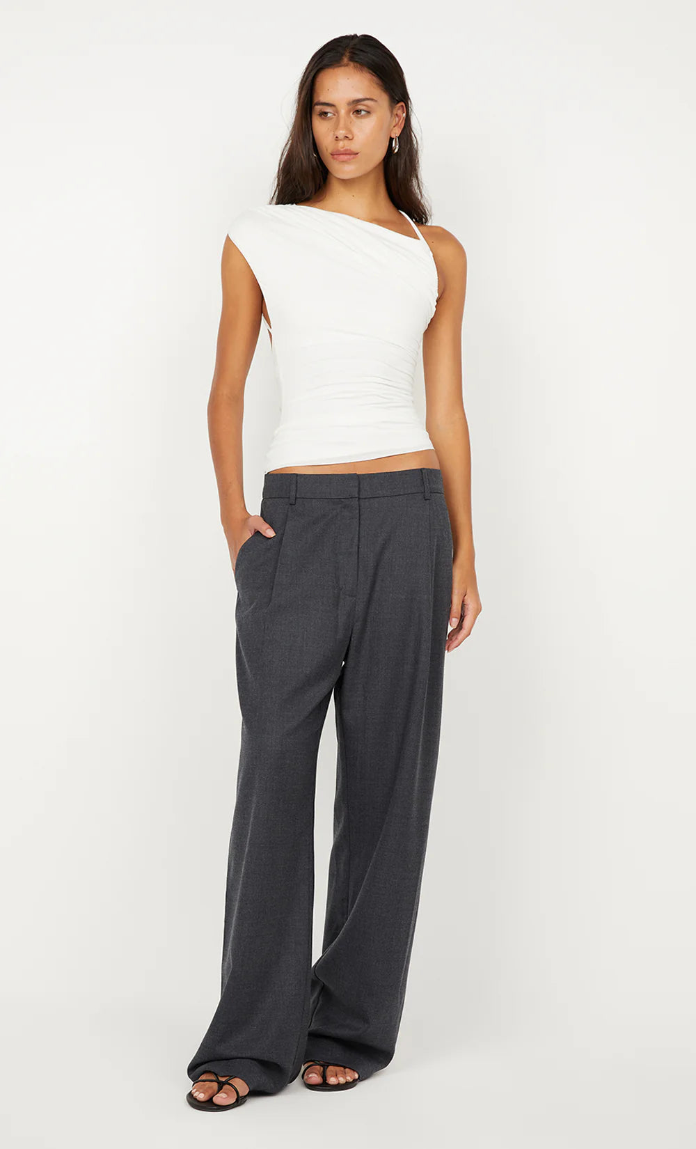 Bree asym top, white