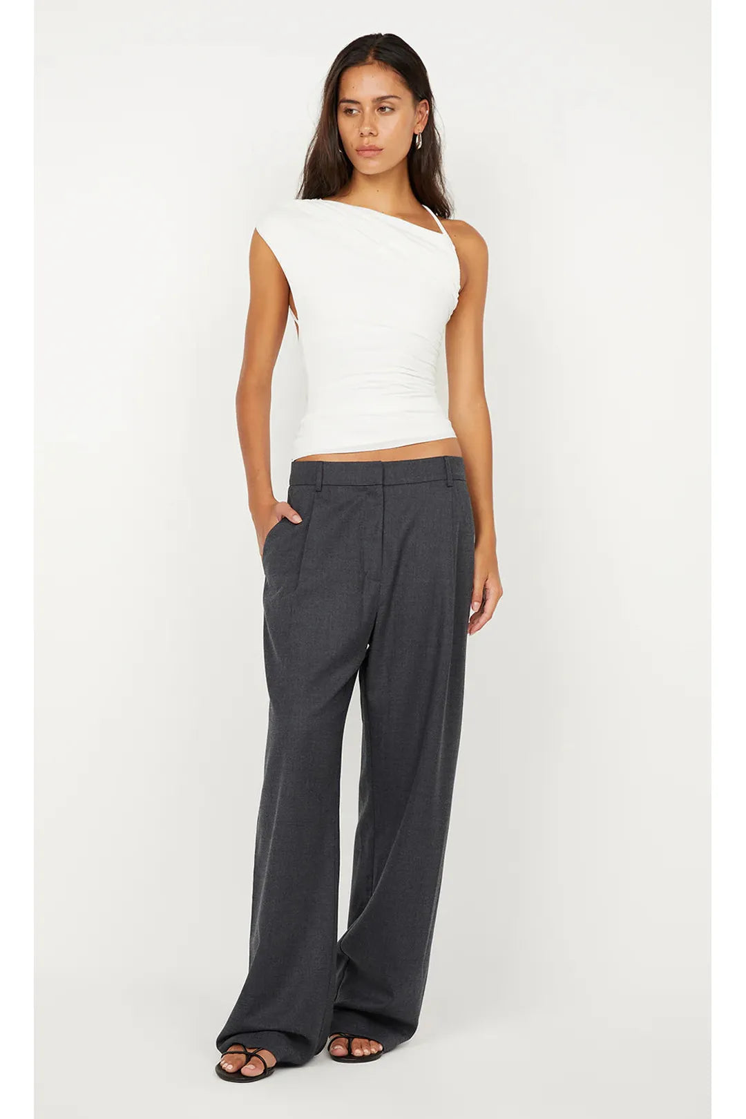 Bree asym top, white