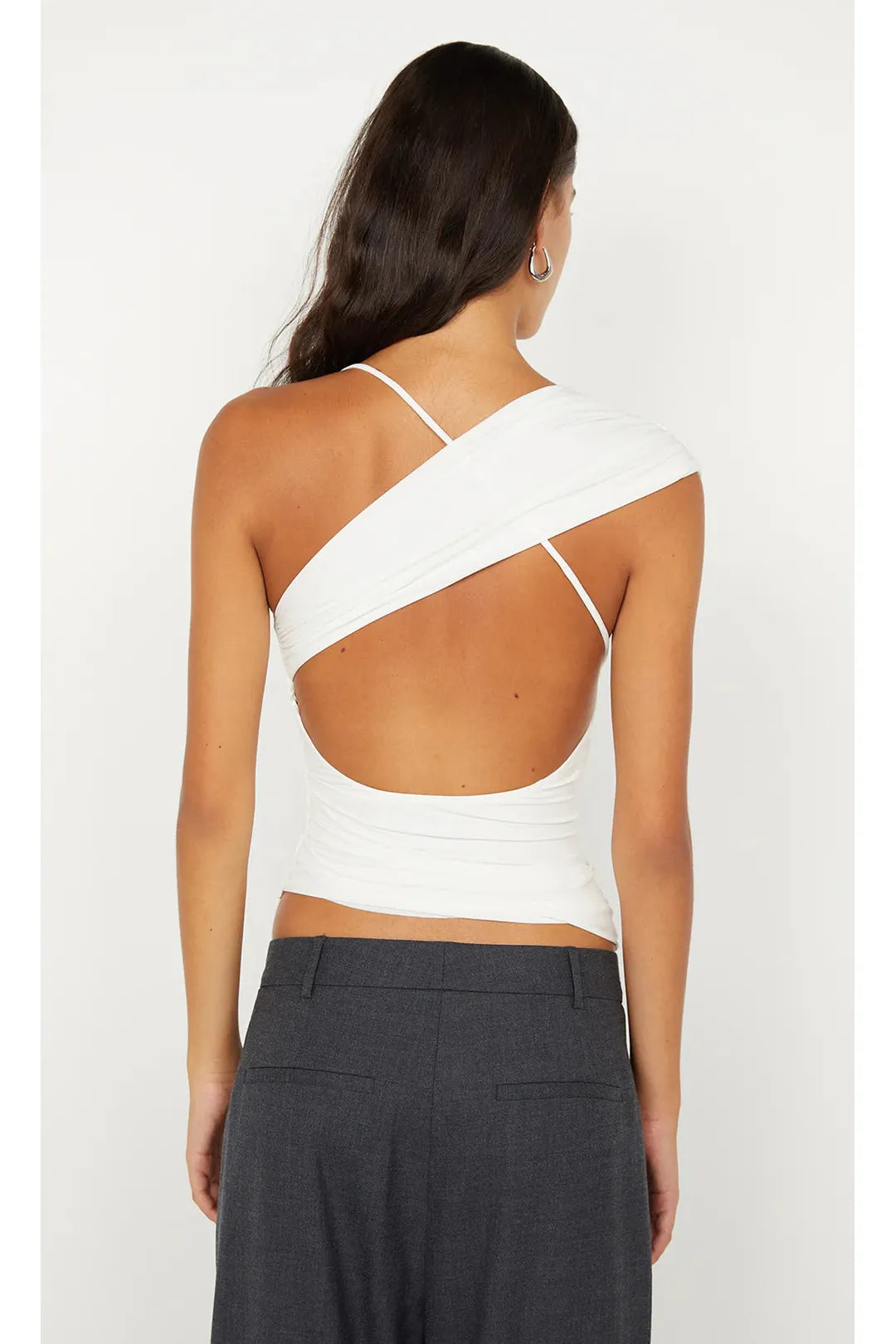 Bree asym top, white