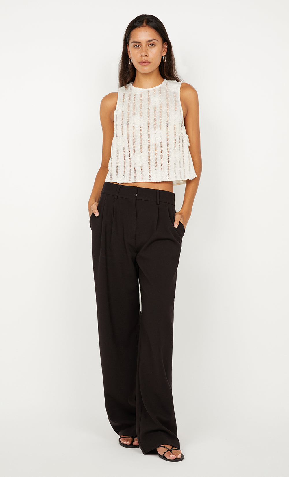 Amelie shell top, Ivory