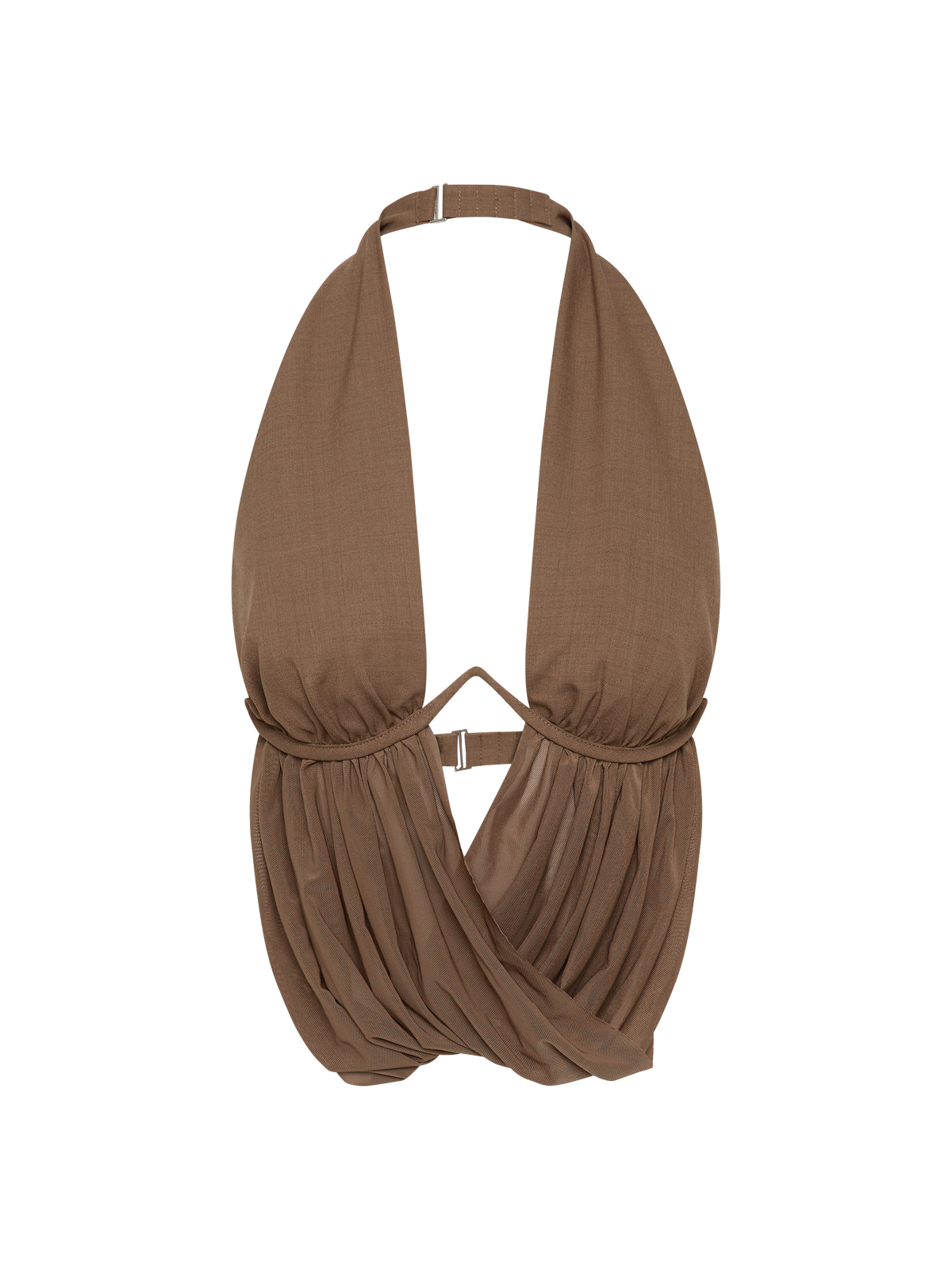 Mika drape top, taupe