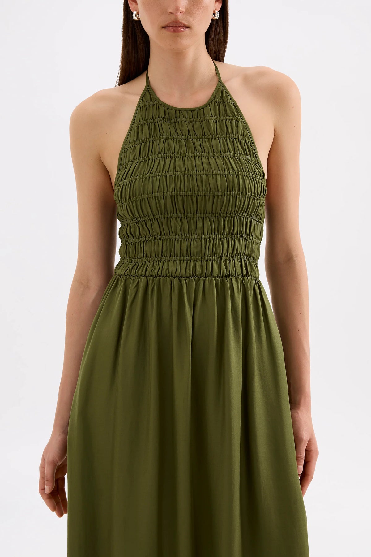 Mira tencel maxi dress, cypress