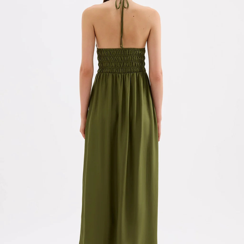 Mira tencel maxi dress, cypress