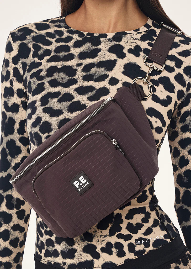 Signature cross body bag, coffee