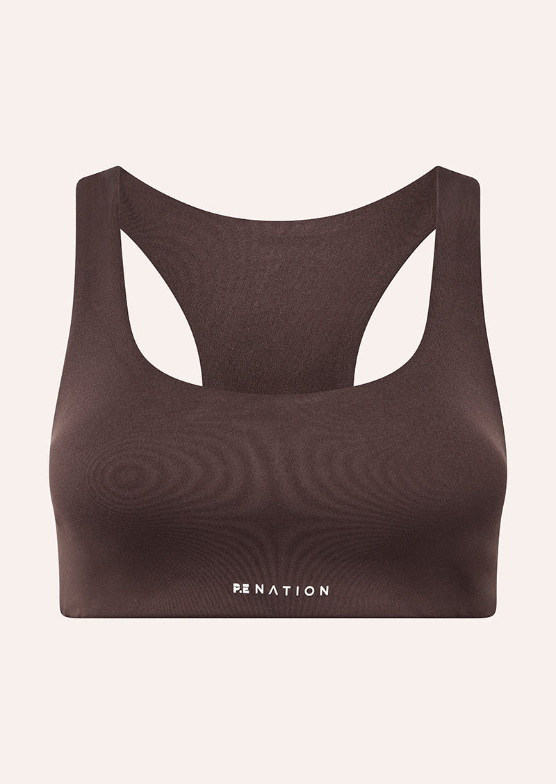 Signature scoop sports bra, dark plum