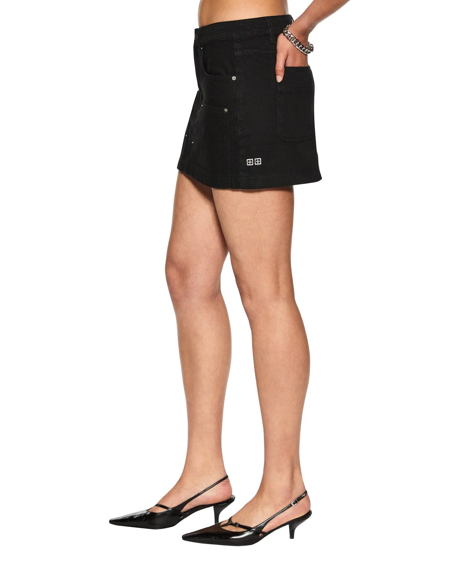 low rider mini skirt, boneyard black