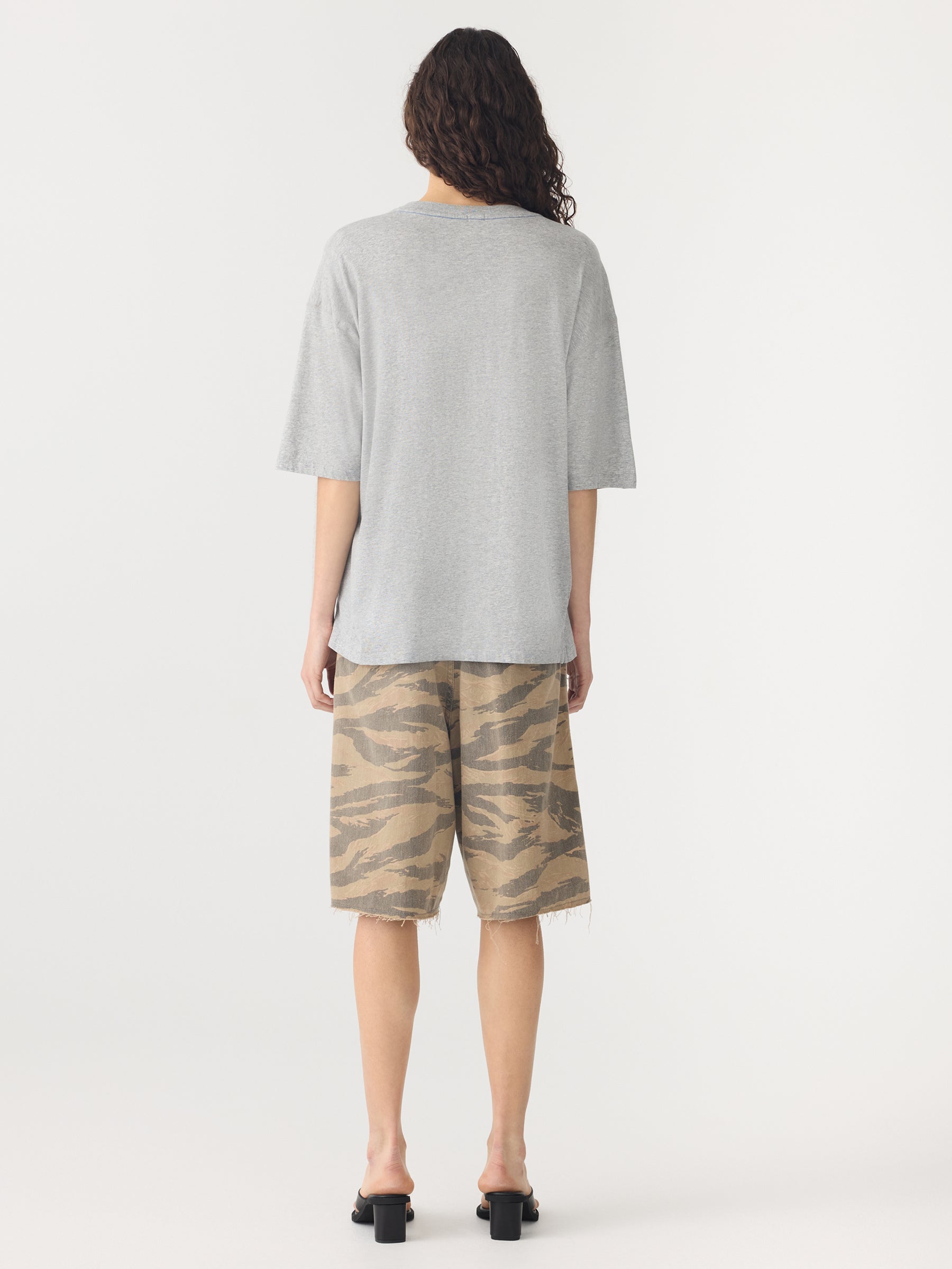 slouch dot print t-shirt, greymarle/cobalt