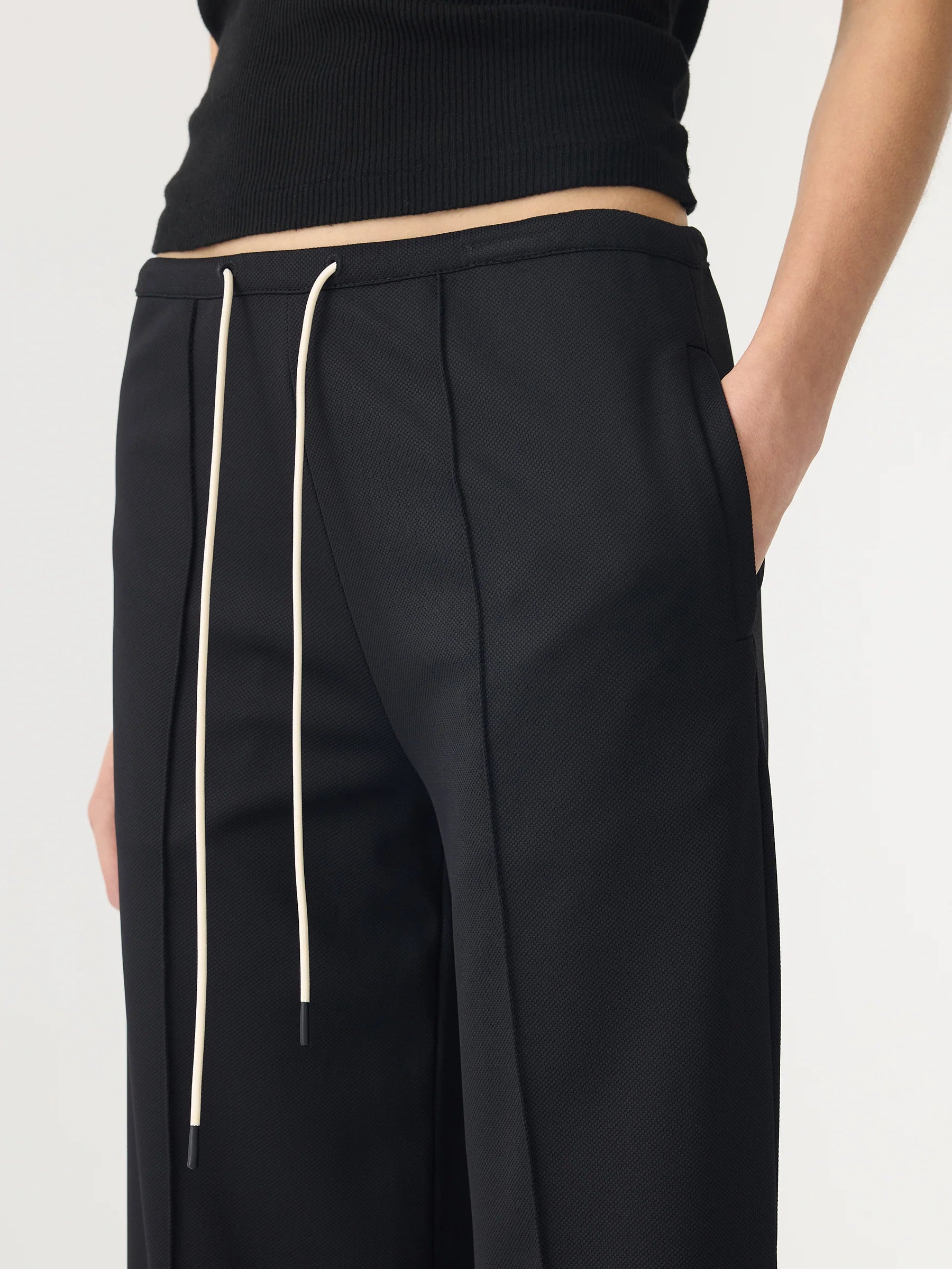 Refined Pinstitch Pant, Black