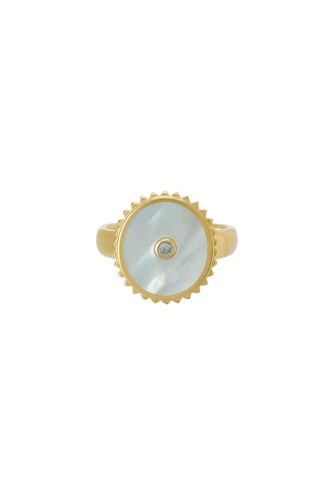 Halcyon Shield Ring in 18KT Yellow Gold Plate