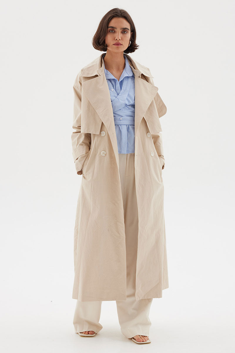 Division multi wear trench coat, beige
