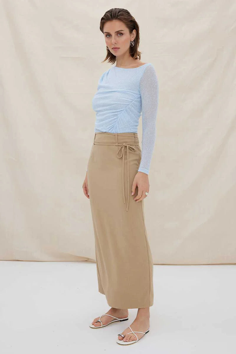 Volition maxi skirt, pecan