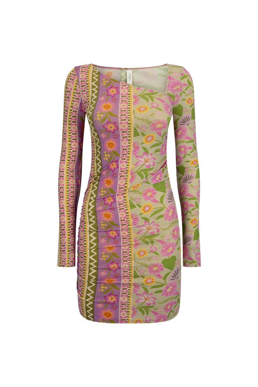 goldie shimmer mini dress, desert rose