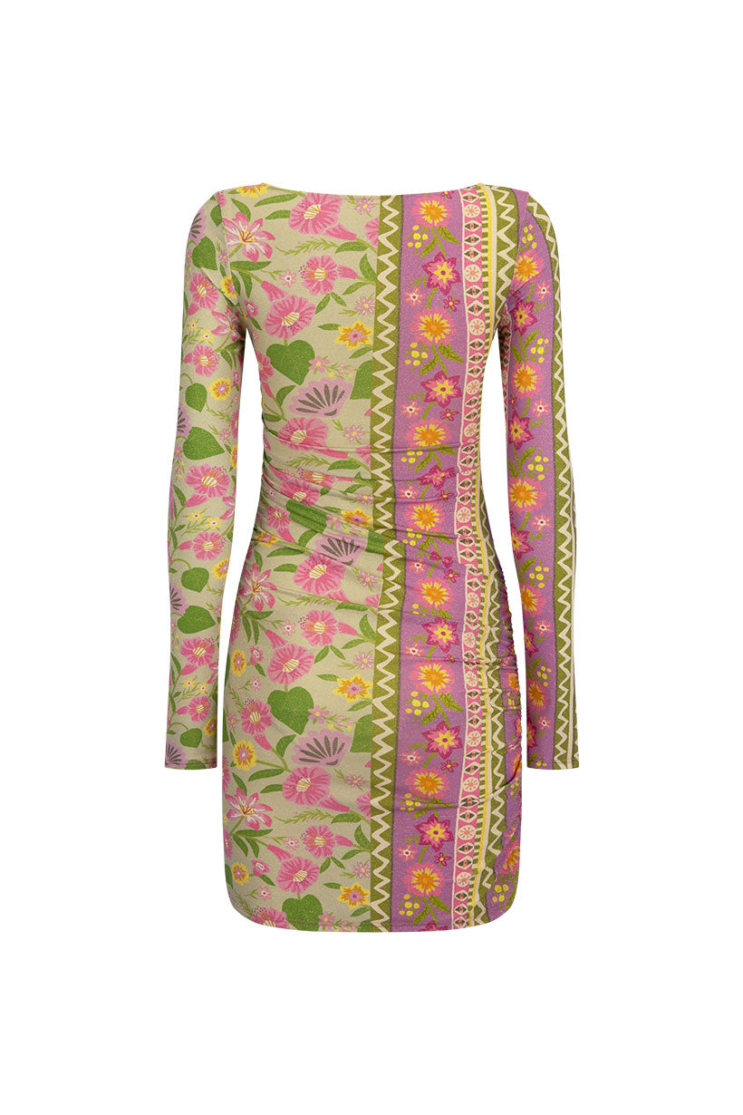 goldie shimmer mini dress, desert rose