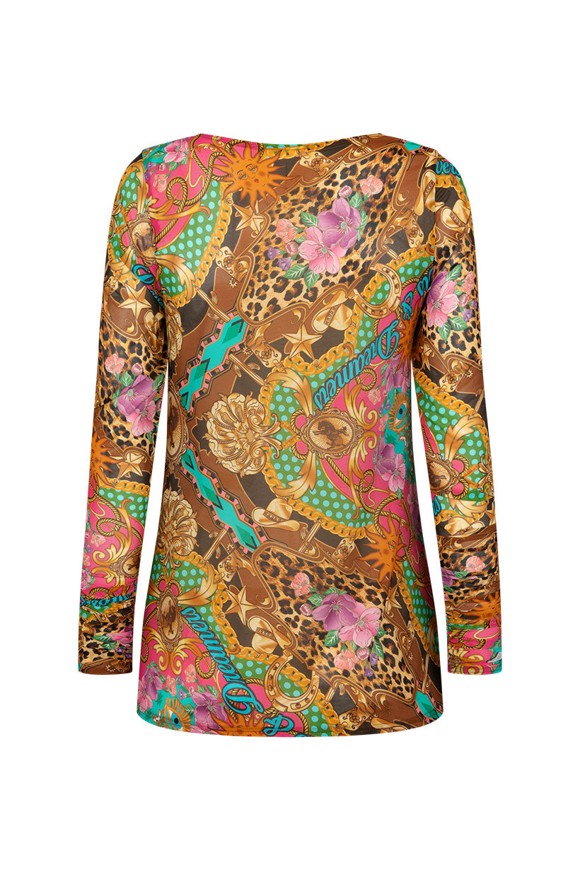 Lovers & Dreamers Mesh Long Sleeve Top - Cosmos Pink