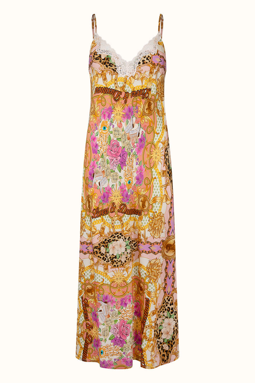 Lovers & Dreamers Strappy Maxi Dress - Champagne Peach