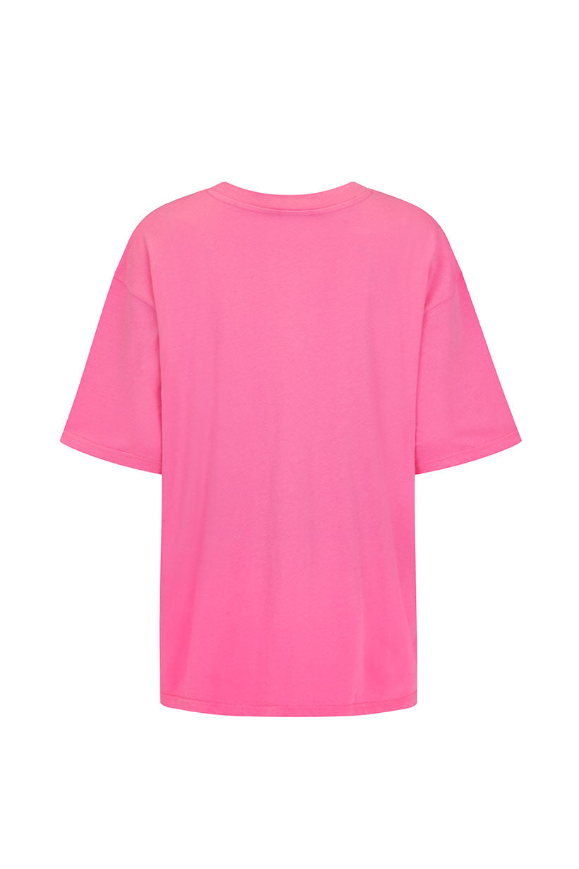 Marina piccola oversized biker tee, cosmos pink