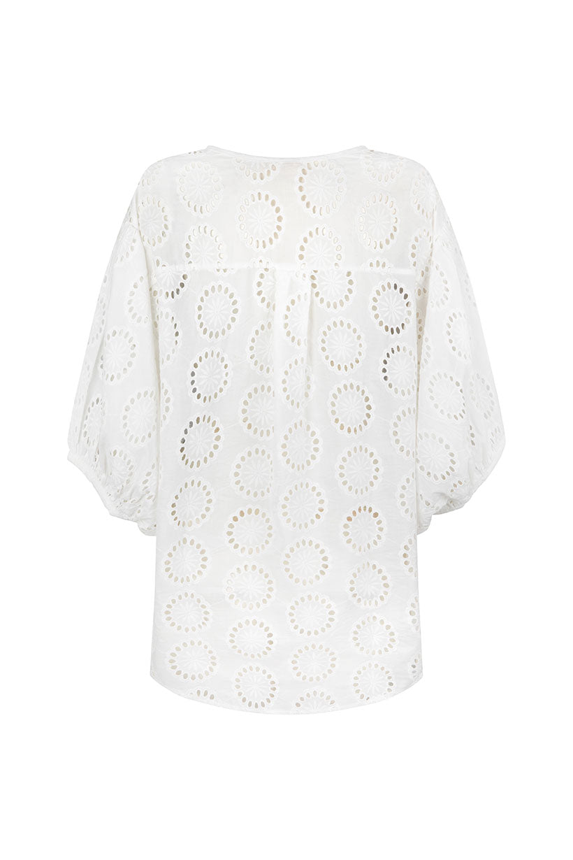 Yaya lace blouse, antique white