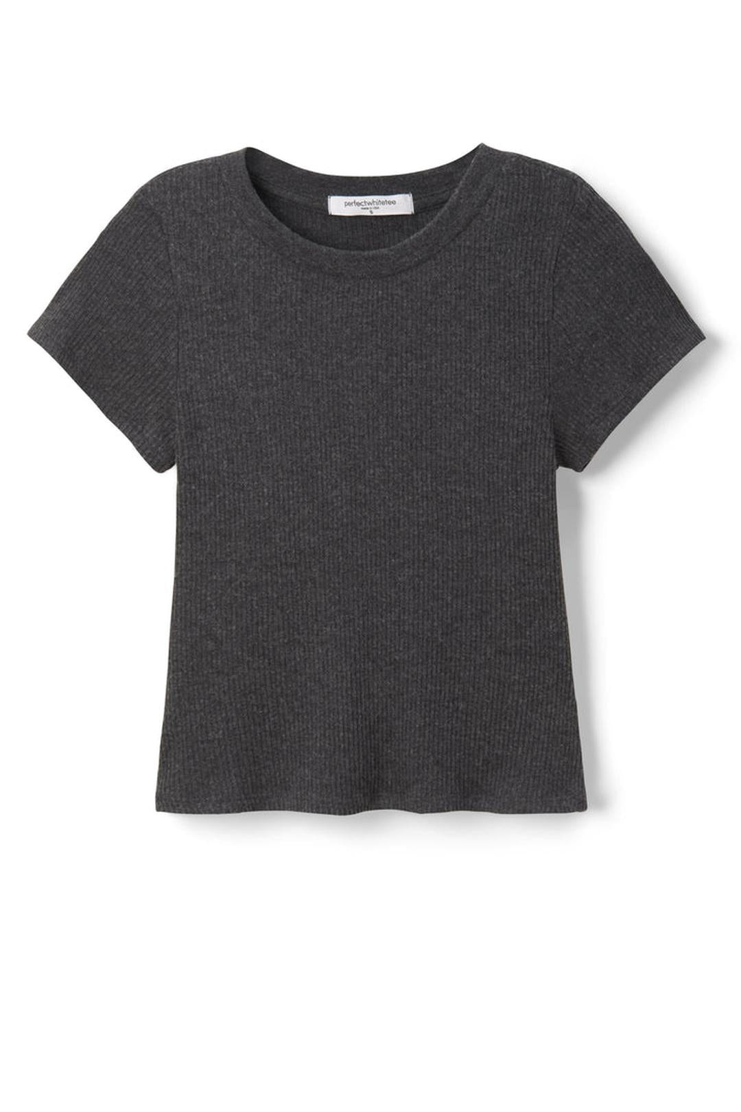 Gabby rib tee, charcoal
