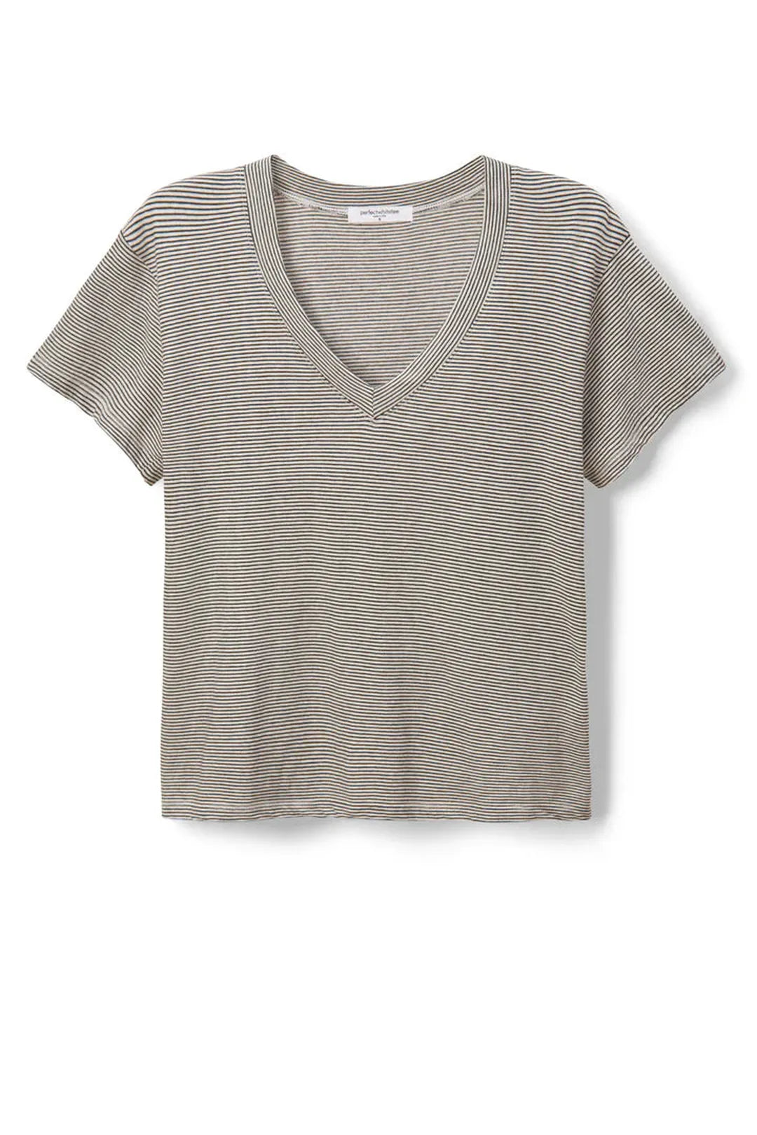 Hendrix stripe tee, Ivory/black stripe