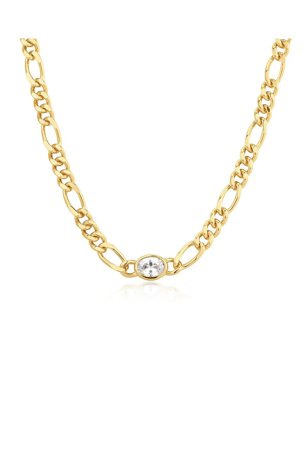 The oval bezel chain, gold