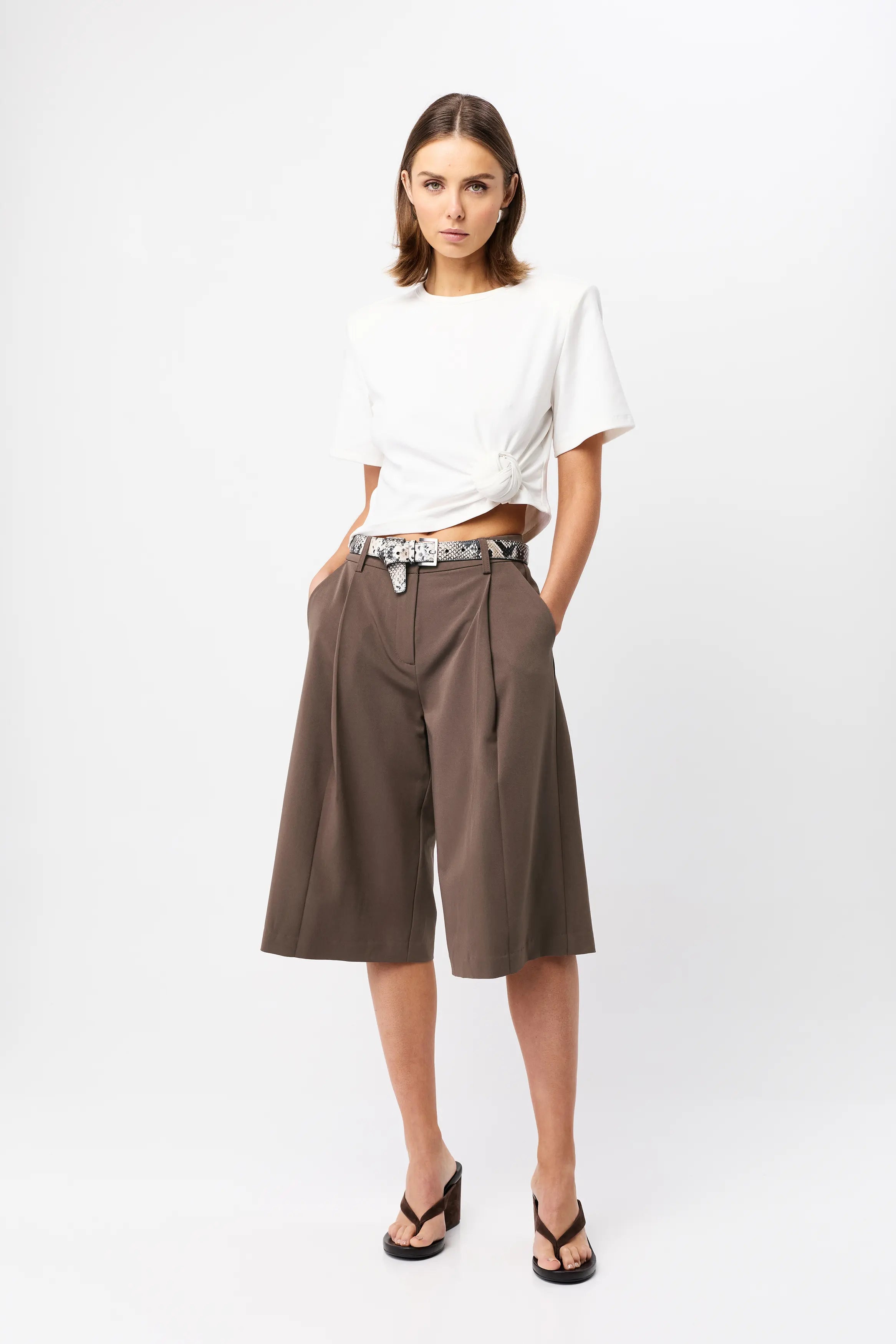 Tied & true top, white