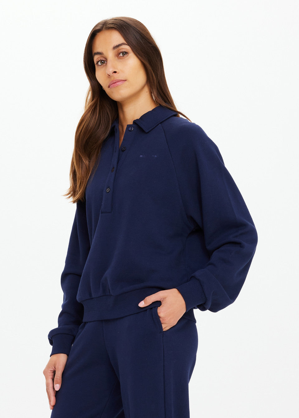Collared elle polo, navy