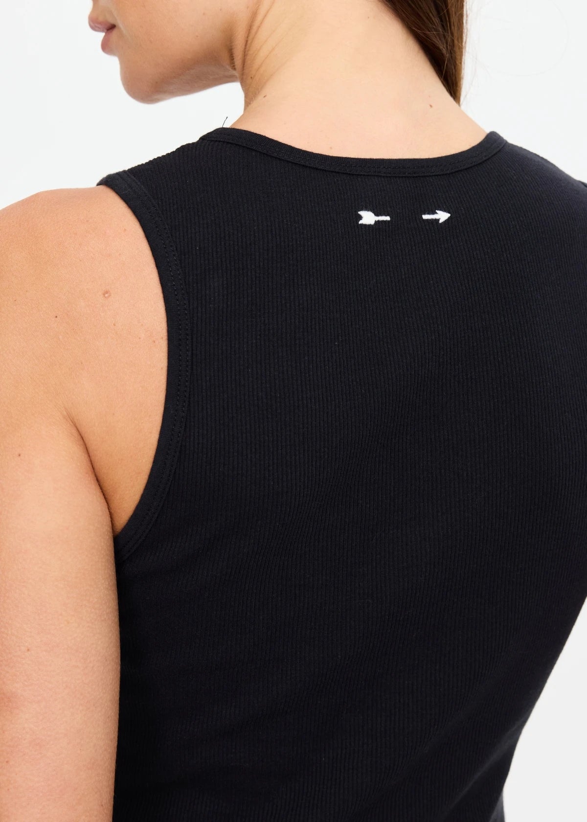 Charli button tank top, black