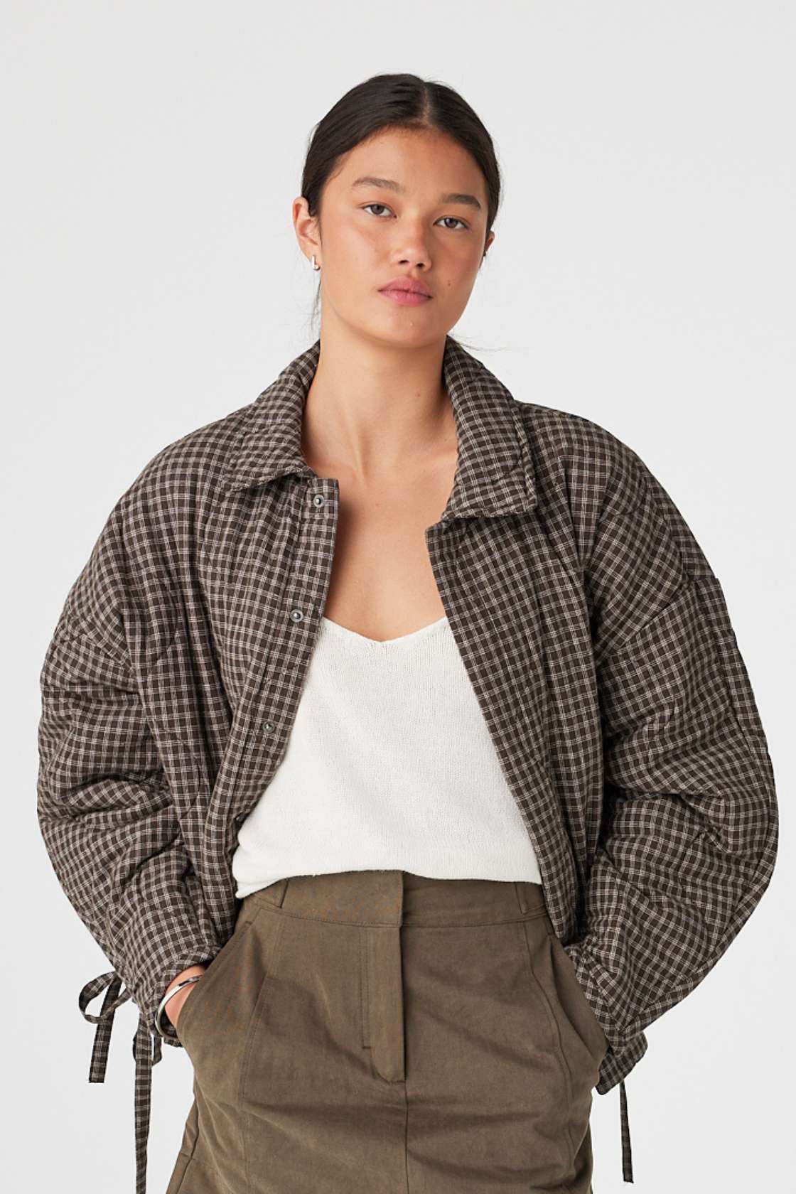 Matteo jacket, espresso check
