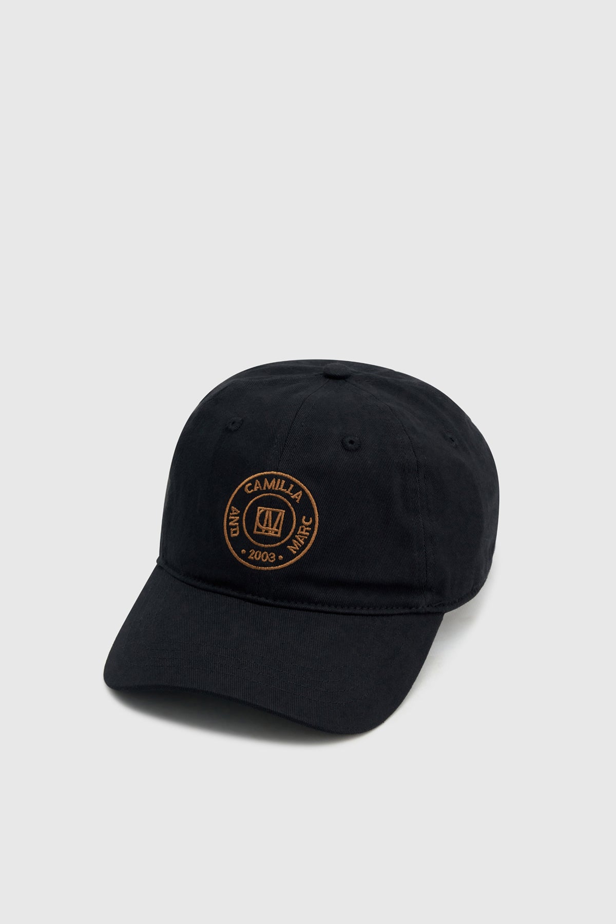 westley emblem logo cap, black/tan