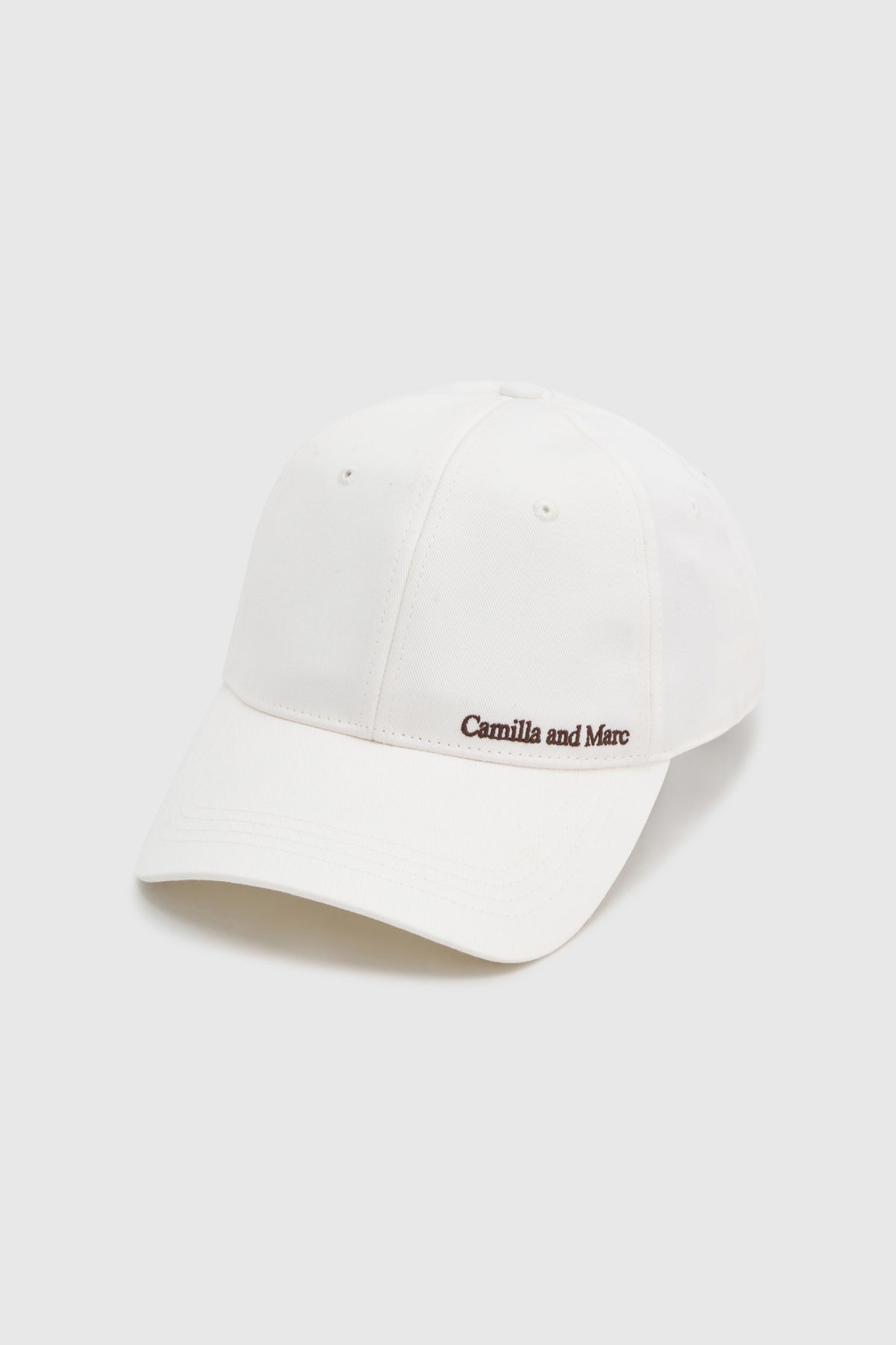 Thome embroidered cap, soft white