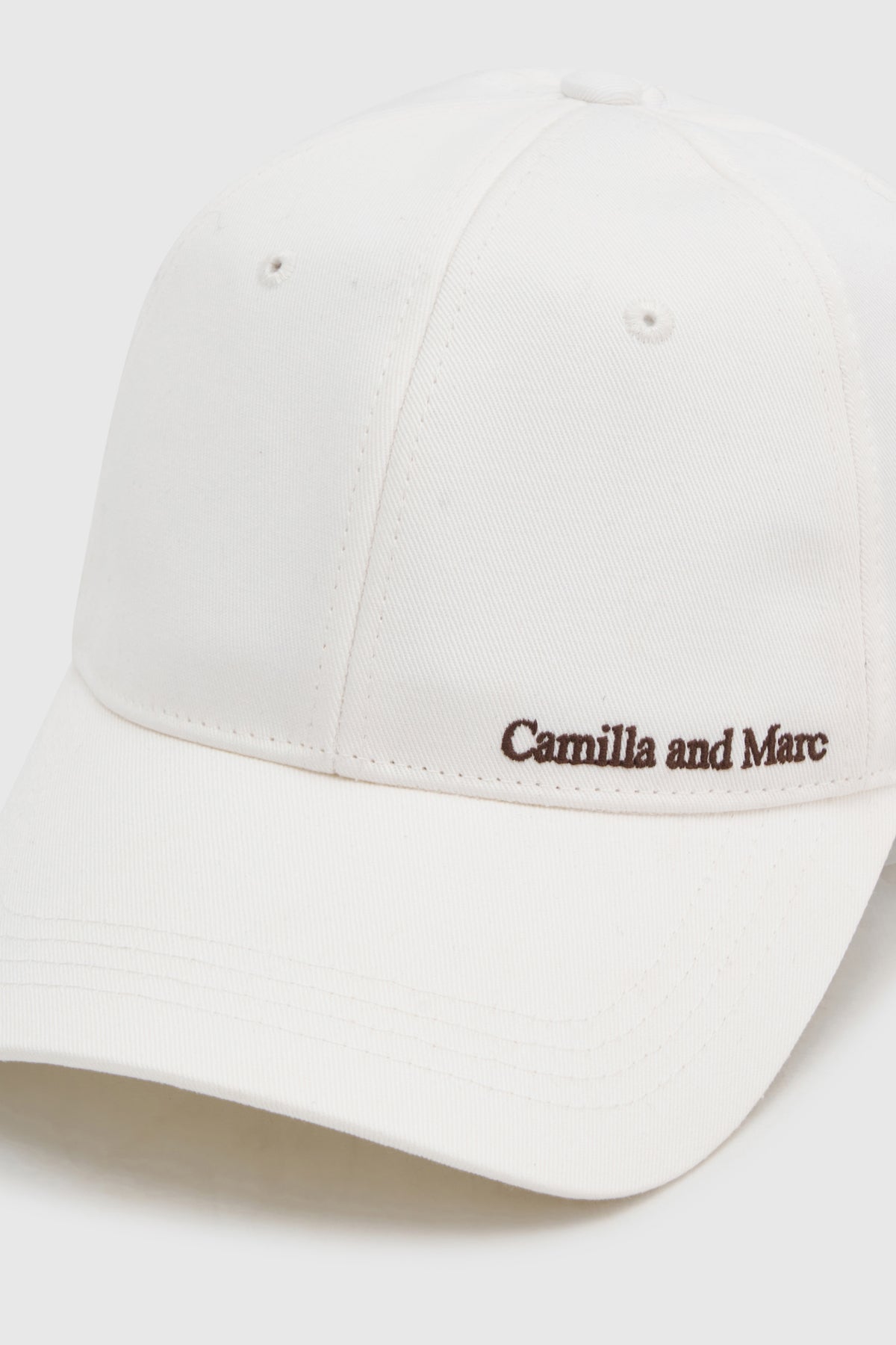 Thome embroidered cap, soft white