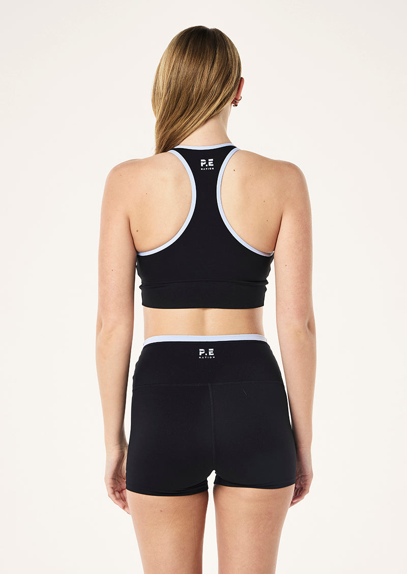 Vita sports bra, black/dusty blue