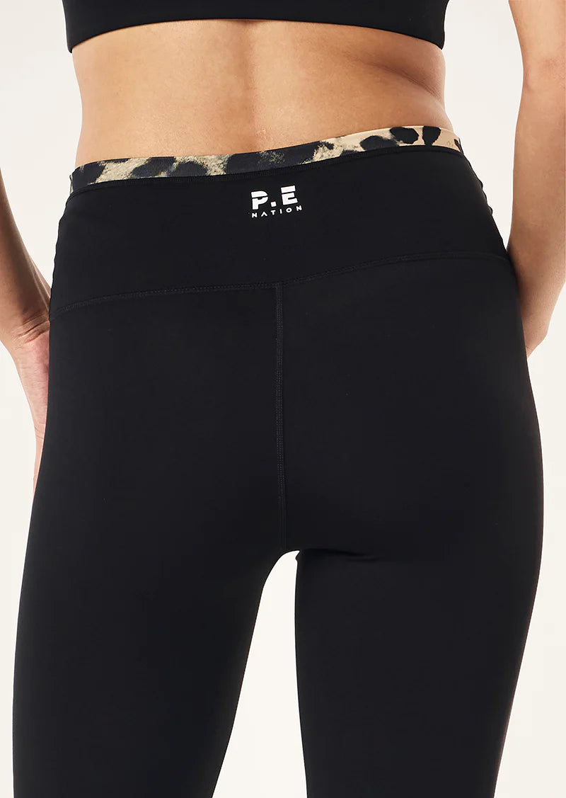 Vita Full length legging, black & leopard