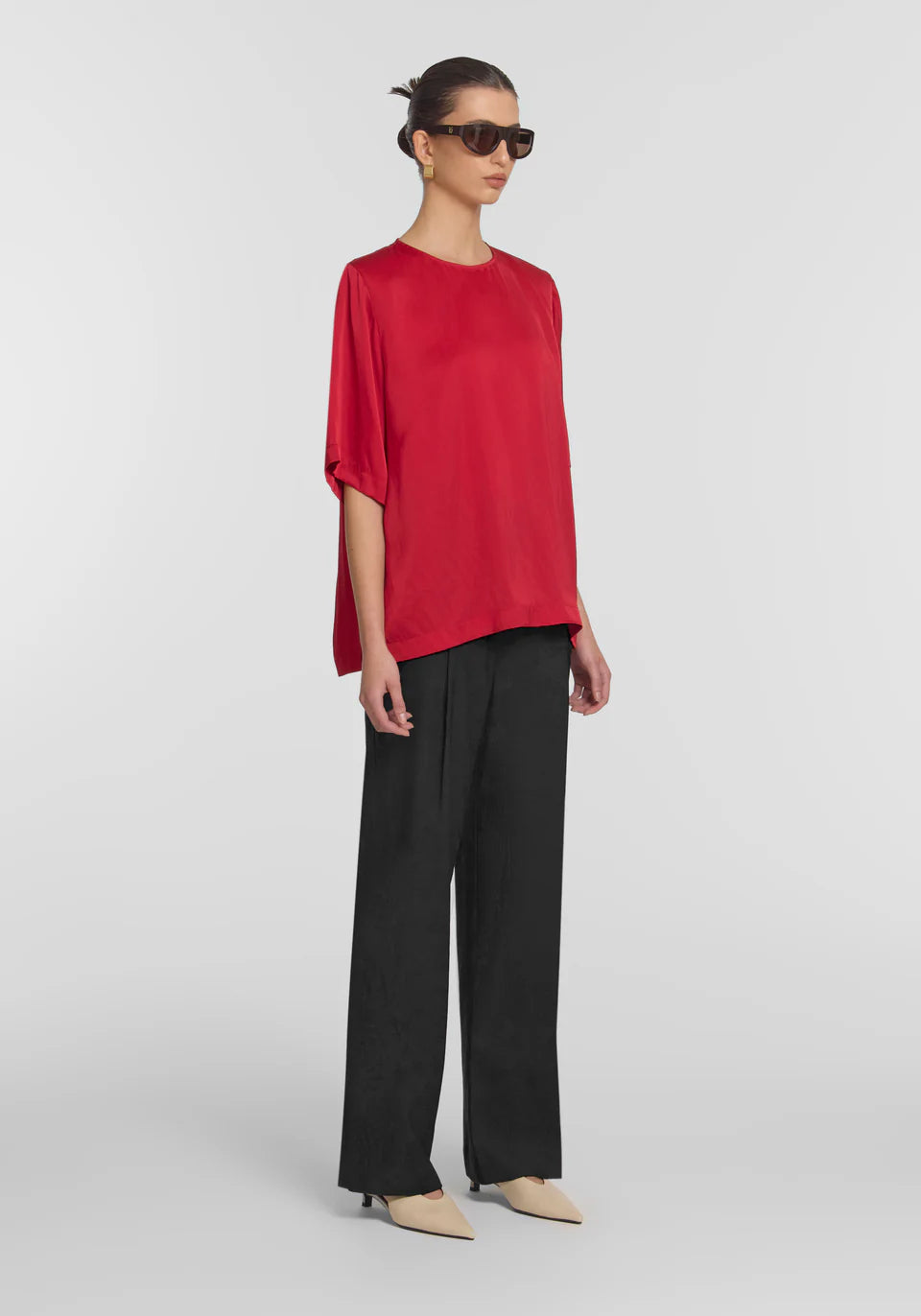 Elysian tee, sunset red