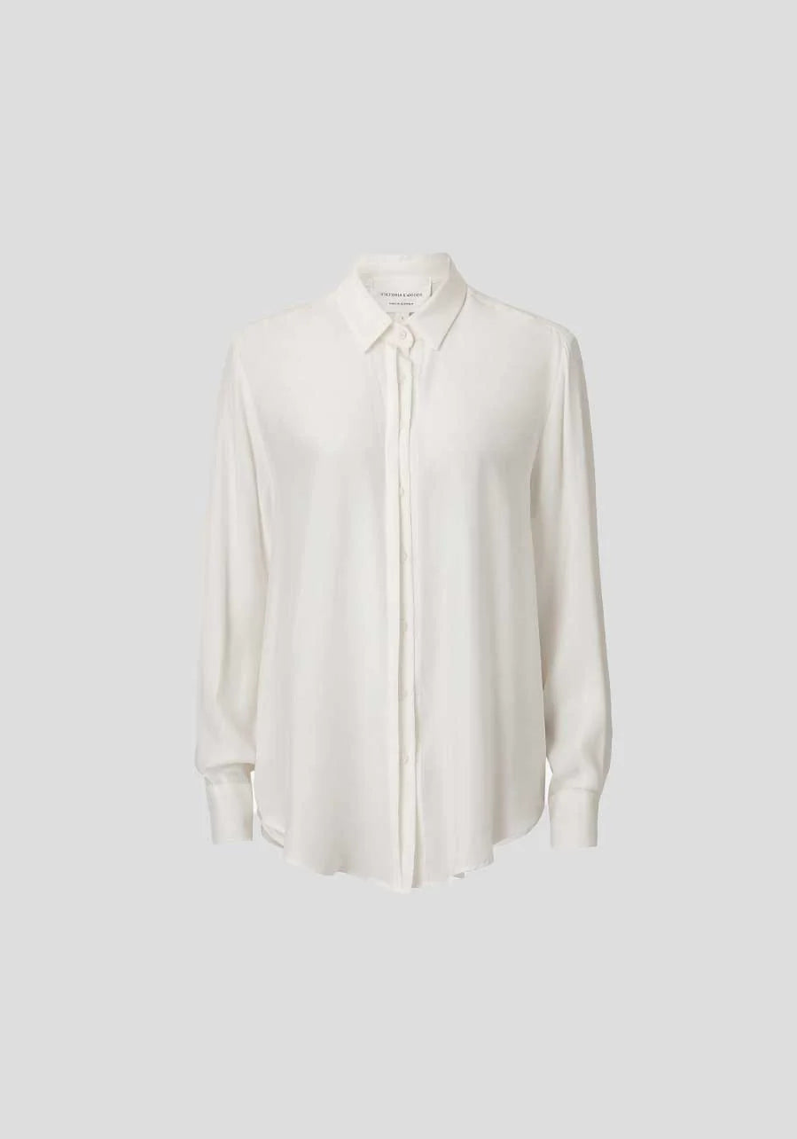 memorial silk shirt, ivory