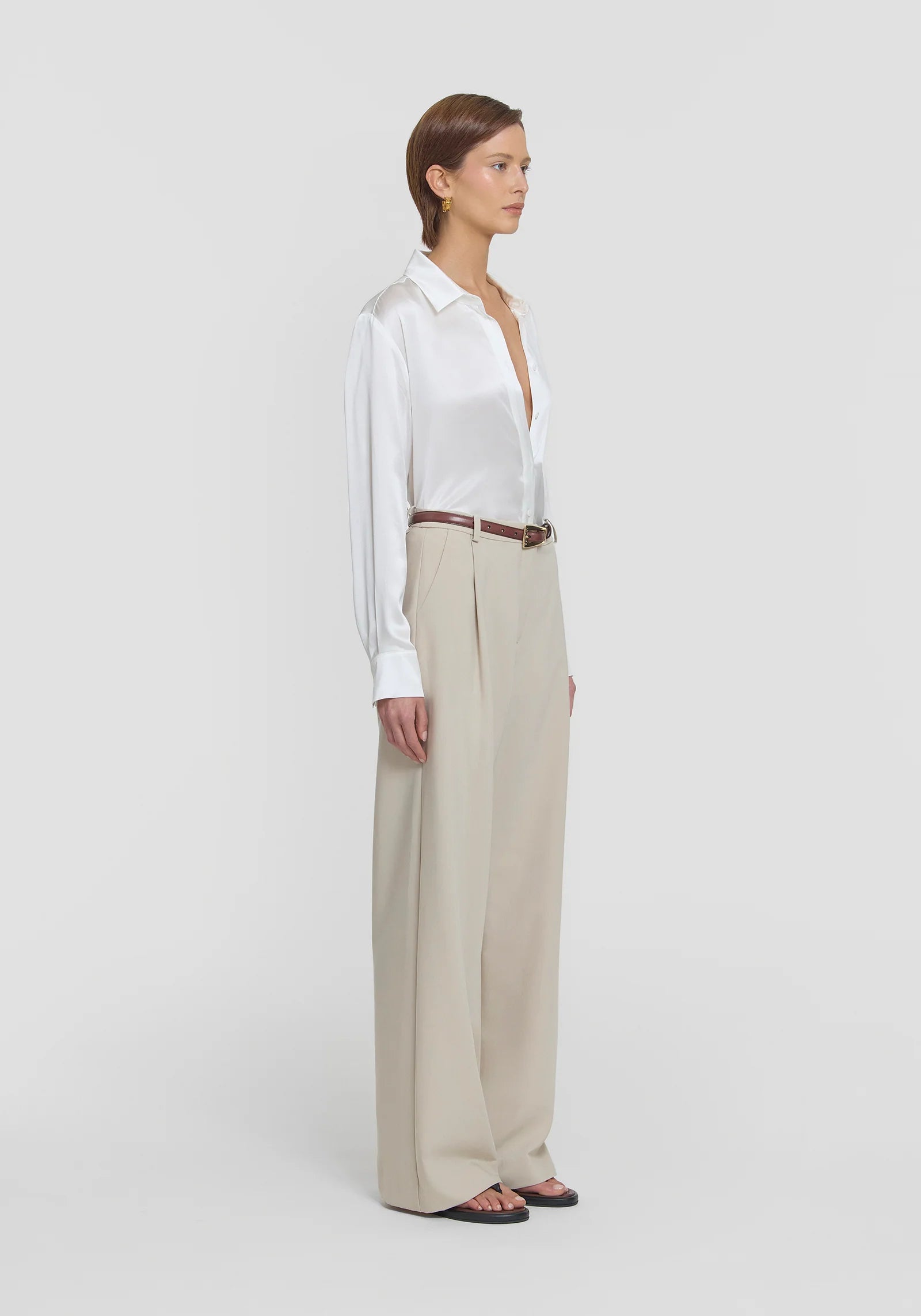 memorial silk shirt, ivory