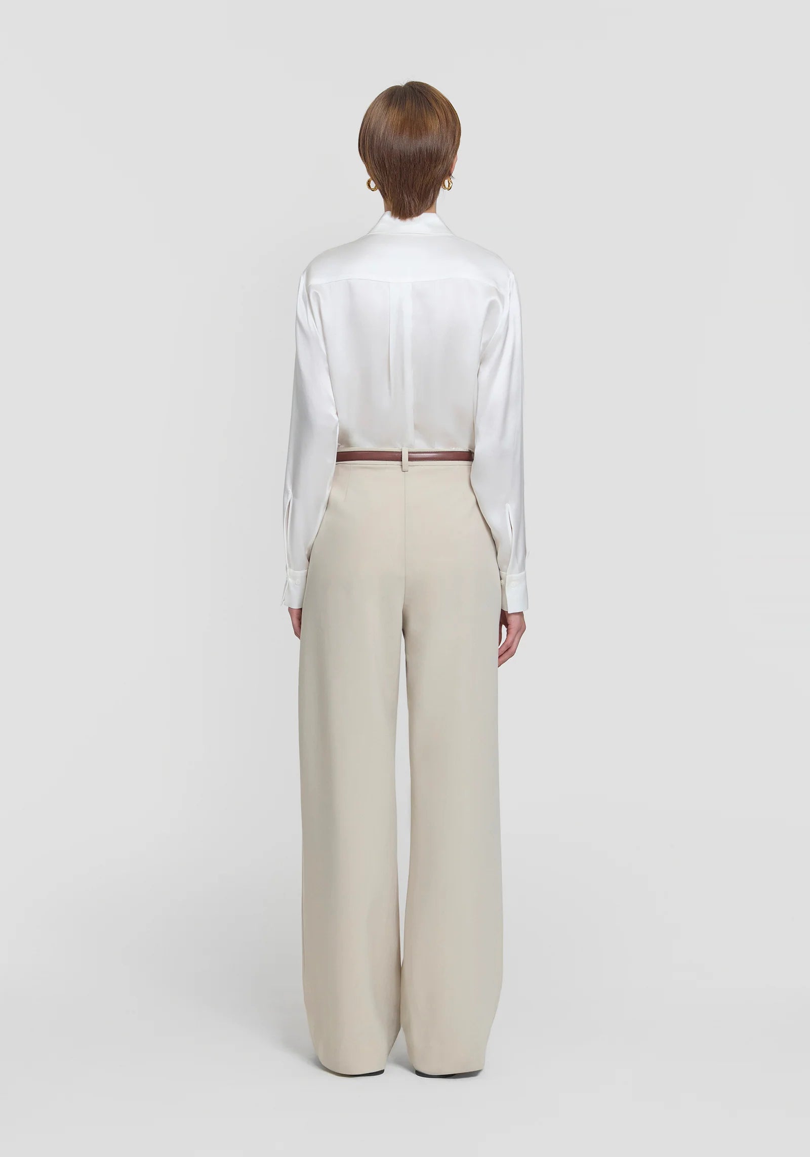 memorial silk shirt, ivory