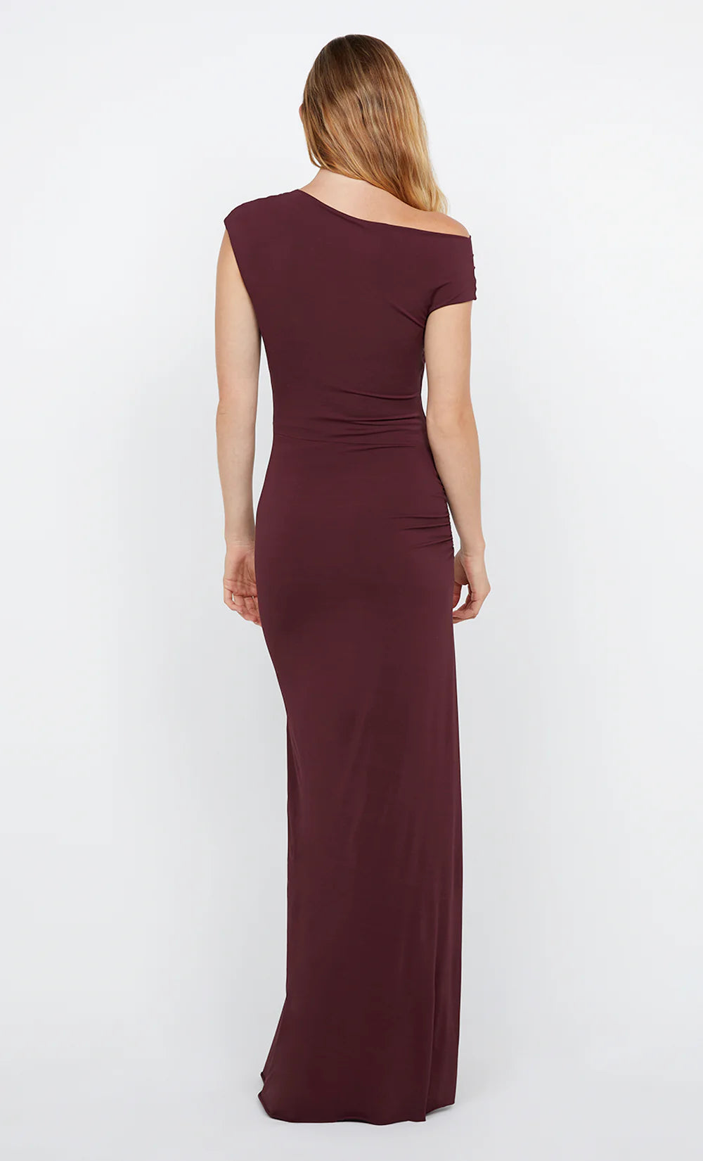 sonnie asym maxi dress, plum