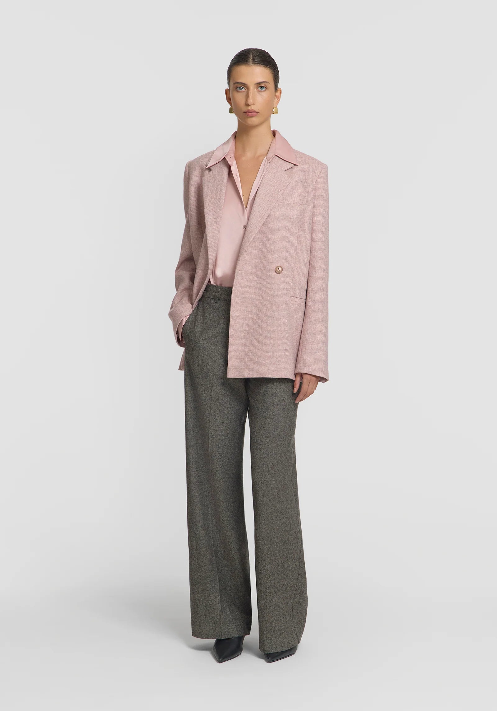 Prosperity blazer, tinted rose